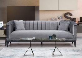 Atelier Del Sofa Trendy Sofá de 3 plazas convertible Gris oscuro